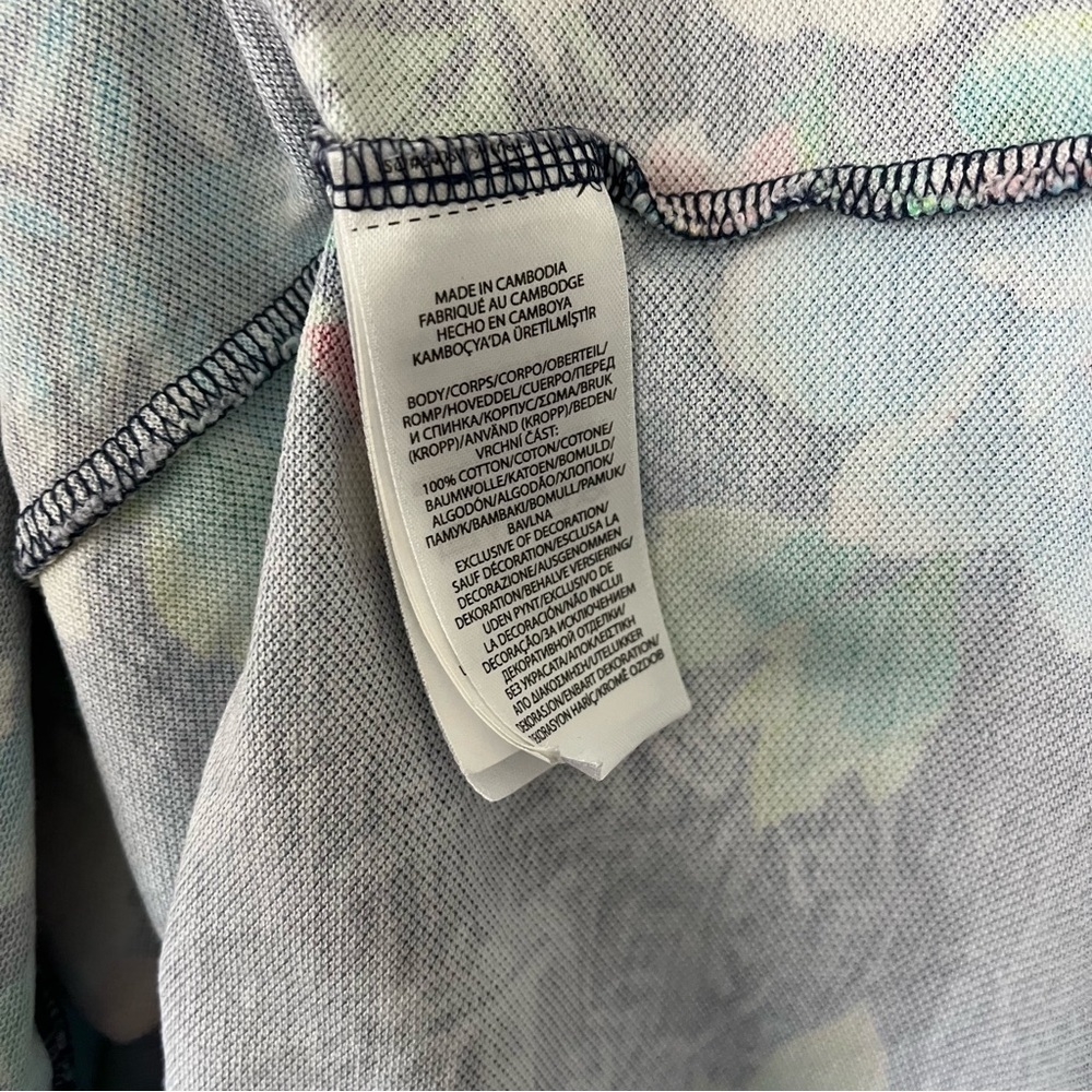 POLO RALPH LAUREN sz M Classic Fit Navy Blue Mesh Polo Shirt Floral Print - Picture 7 of 11
